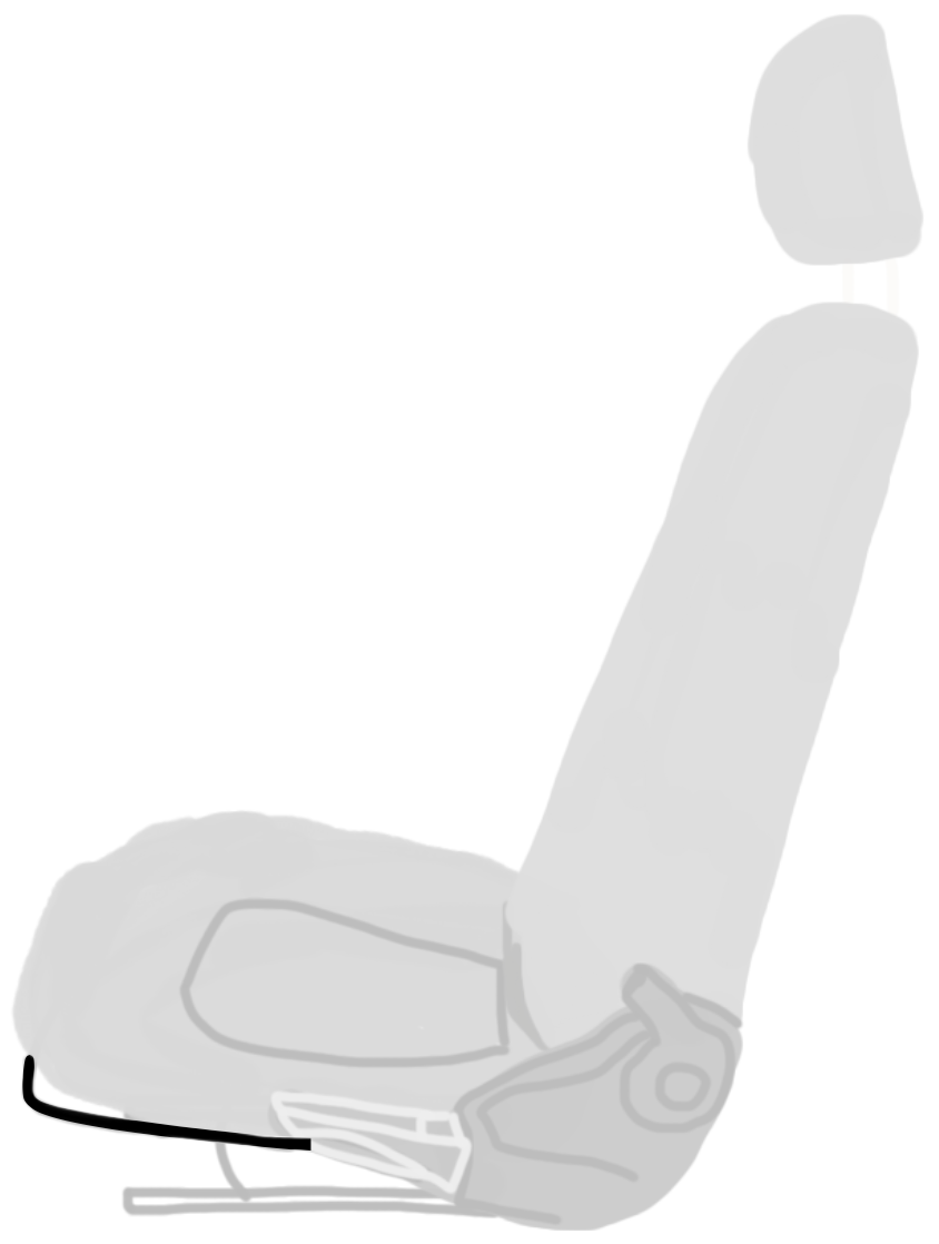 捷达va3自动挡驾驶位座椅前后调节杆所在位置，在座椅正下方有一个横向拉杆